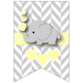 イエローホワイトグレーエレファントベビー散布機 バンティングフラッグ (第1の旗)