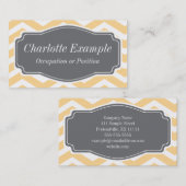 イエローホワイトシェブロンパーソナル 名刺 (正面/裏面)