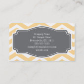 イエローホワイトシェブロンパーソナル 名刺 (裏面)