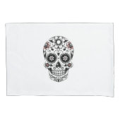 イエローホワイトシュガースカルホラーおもしろい モダン 枕カバー (正面左)