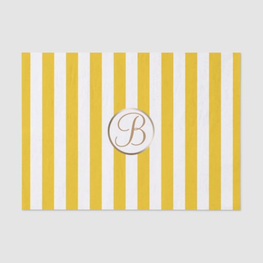 イエローホワイトストライプレンズモノグラムイニシャル 薄葉紙 (正面)