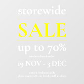 イエローホワイトセールウィンドウサインクラシープロフェッショナル ウィンドウサイン (シート)