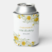イエローホワイトダフォディル素朴フローラ誕生日 缶クーラー (缶裏面)