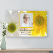 イエローホワイトデイジーお祝いの葬式 横断幕