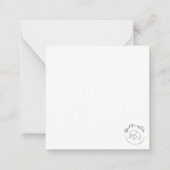 イエローホワイトデイジーとバラインJug Flat Note Card ノートカード (裏面)