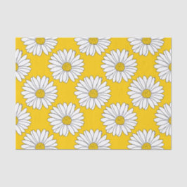 イエローホワイトデイジーパターン2 薄葉紙