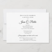 イエローホワイトデイジー花生葬式パーティー 招待状 (裏面)