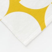 イエローホワイトバウハウスサークル フリースブランケット (角)