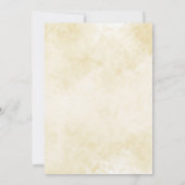 イエローホワイトパターンエレガントな結婚式 招待状 (裏面)