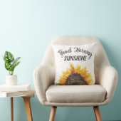 イエローホワイトヒマワリ白グッドモーニングサンシャイン クッション (椅子)