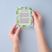 イエローホワイトフラワーレッドラディバグビートル チラシ (手)