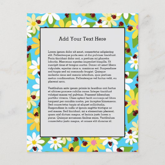 イエローホワイトフラワーレッドラディバグビートル チラシ (正面)