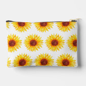 イエローホワイトフローラひまわり アクセサリーポーチ (裏面)