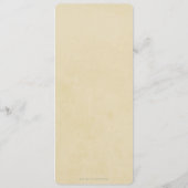 イエローホワイトフローライースターリースフラット4コース メニュー (裏面)