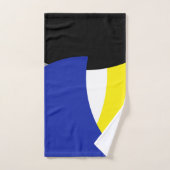 イエローホワイトブルーブラック抽象芸術アートバスタオル バスタオルセット (ハンドタオル)