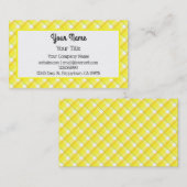 イエローホワイトプレイドパターン編集可能名刺 名刺 (正面/裏面)