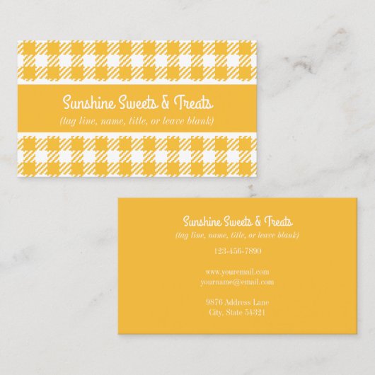 イエローホワイトベーカリー名刺 名刺 (正面/裏面)