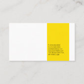 イエローホワイトモダンプロフェッショナルエレガントシンプル 名刺 (裏面)