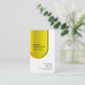 イエローホワイトモダンプロフェッショナルトレンディーミニマル 名刺 (スタンド正面)