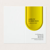イエローホワイトモダンプロフェッショナルトレンディーミニマル 名刺 (外部フラット)