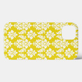 イエローホワイトヴィンテージダマスクパターン Case-Mate iPhoneケース (裏面 (横))