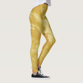 イエローホワイト抽象芸術レギンス レギンス (右)