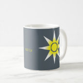 イエローホワイト魔法サン製品 コーヒーマグカップ (正面右)