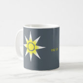 イエローホワイト魔法サン製品 コーヒーマグカップ (正面左)