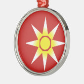 イエローホワイト魔法サン製品 メタルオーナメント (左)