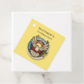 イエローホワイト鳩の宗教カトリックの確認 フェイバータグ (インサイチュ)