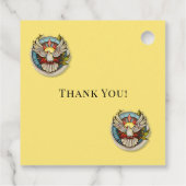 イエローホワイト鳩の宗教カトリックの確認 フェイバータグ (裏面)