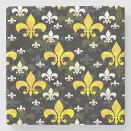 イエローホワイト（紋章の）フラ・ダ・リ ストーンコースター