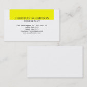 イエローホワコンテンポラリーイトのコンサルタントの名刺 名刺 (正面/裏面)