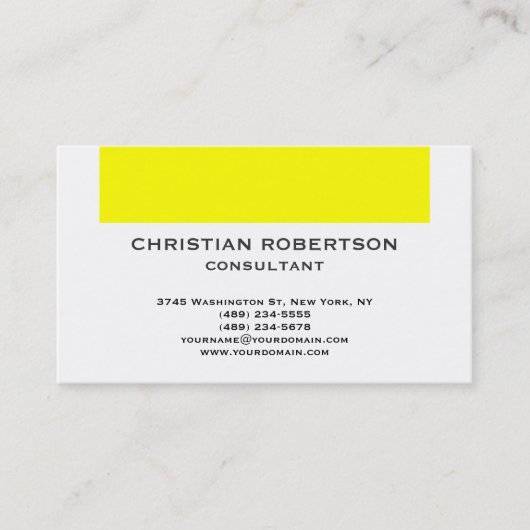 イエローホワコンテンポラリーイトのコンサルタントの名刺 名刺 (正面)