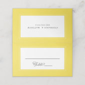 イエローホワ結婚イトエレガントズシ縁どック プレイスカード (外部開封)