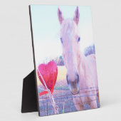 イエローホースと赤いハート フォトプラーク (側面)