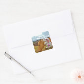 イエローホース、春ウサギ スクエアシール (封筒)