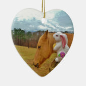 イエローホース、春ウサギ セラミックオーナメント (右)