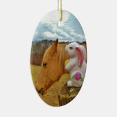 イエローホース、春ウサギ セラミックオーナメント (右)