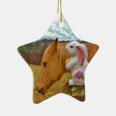 イエローホース、春ウサギ セラミックオーナメント (右)