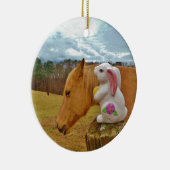 イエローホース、春ウサギ セラミックオーナメント (右)