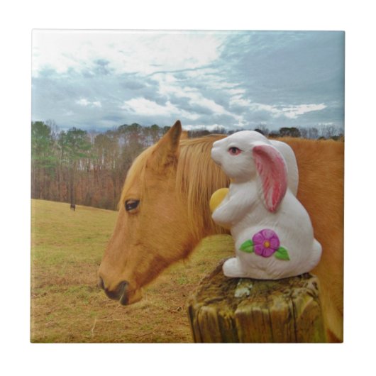 イエローホース、春ウサギ タイル (正面)