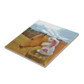 イエローホース、春ウサギ タイル (側面)