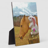 イエローホース、春ウサギ フォトプラーク (側面)