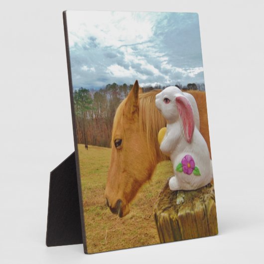 イエローホース、春ウサギ フォトプラーク (側面)