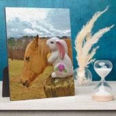 イエローホース、春ウサギ フォトプラーク (側面)