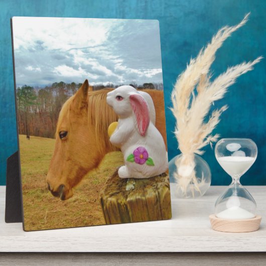 イエローホース、春ウサギ フォトプラーク (側面)