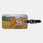 イエローホース、春ウサギ ラゲッジタグ (正面横)