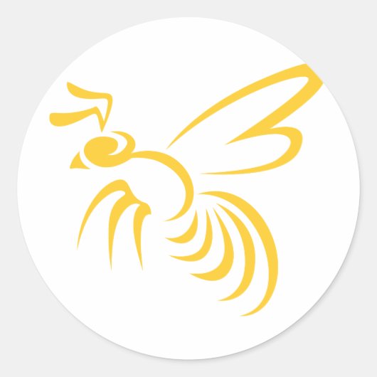 イエローホーネットロゴ ラウンドシール (正面)