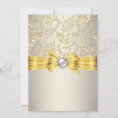 イエローボウベージュローズ ブライダルシャワー 招待状 (裏面)